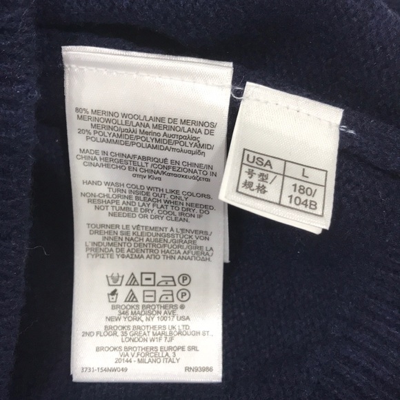 🎁 Brook Brothers Embroidered Wool Blend Sweater - Picture 7 of 8